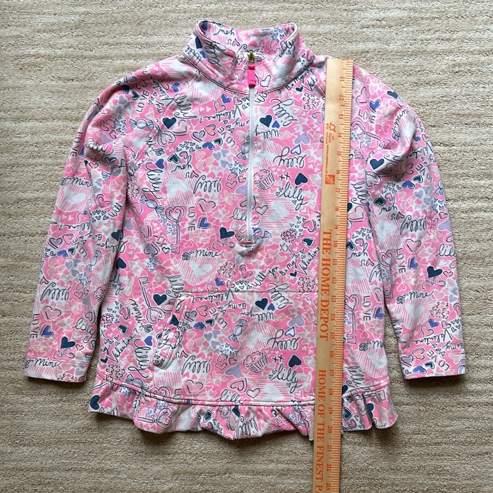 Lilly Pulitzer Girls 8-10 Skipper Popover Valentines Day Heart Print XL (12-14)
